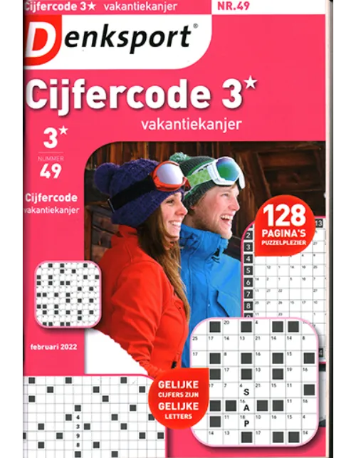 denksport cijfercode 3 sterren vakantiekanjer 49 2022 goede.webp