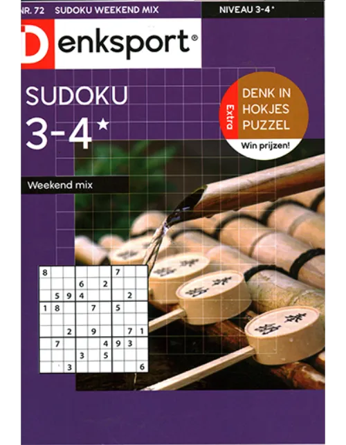 denksport sudoku 3 4 sterren weekend mix 72 2022.webp