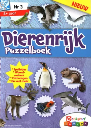 Denksport Junior Dierenrijk Puzzelboek - 03 2025