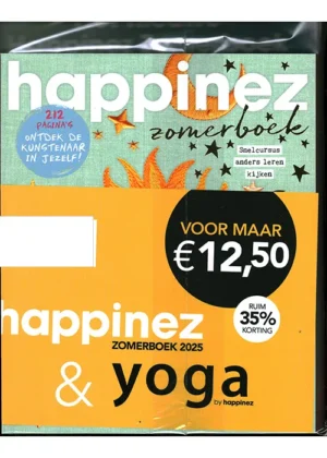Pakket Happinez Zomerboek + Yoga by Happinez - 01 2025